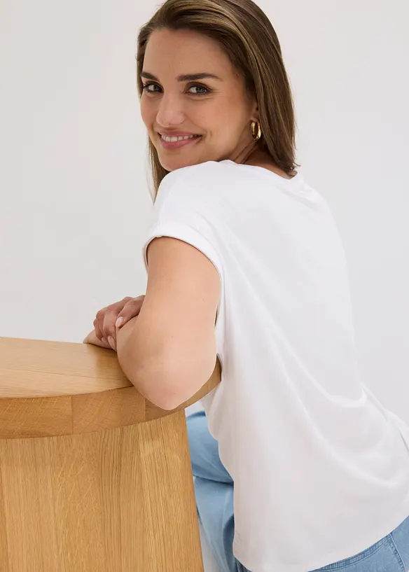 T-shirt en coton extensible, bonprix