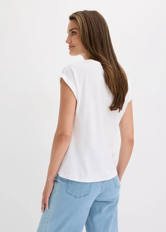 T-shirt en coton extensible, bonprix