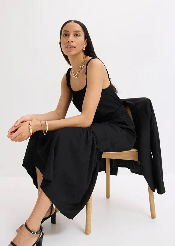 Maxikleid aus strukturiertem Jersey, bonprix