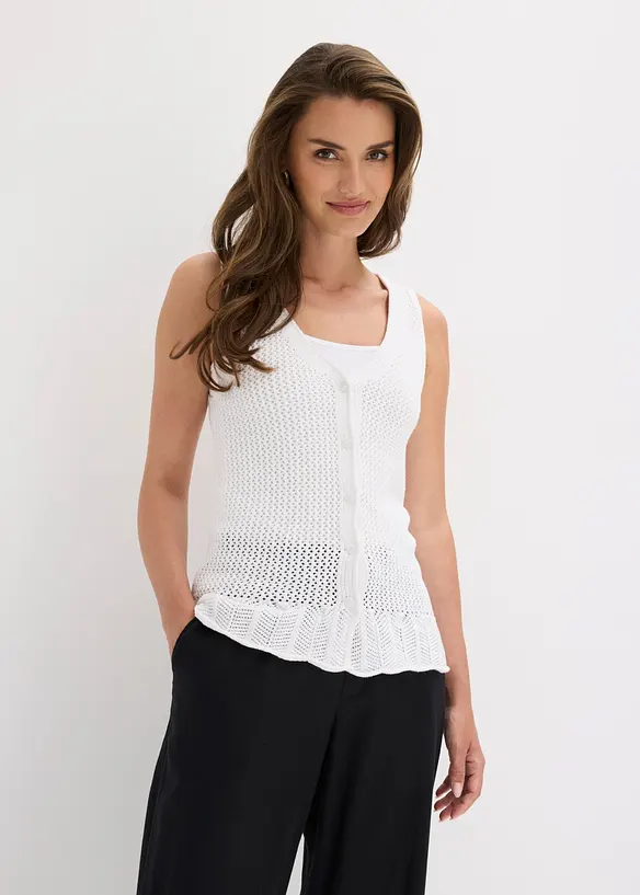 Gilet sans manches en maille, bonprix