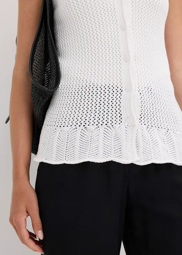 Gilet sans manches en maille, bonprix