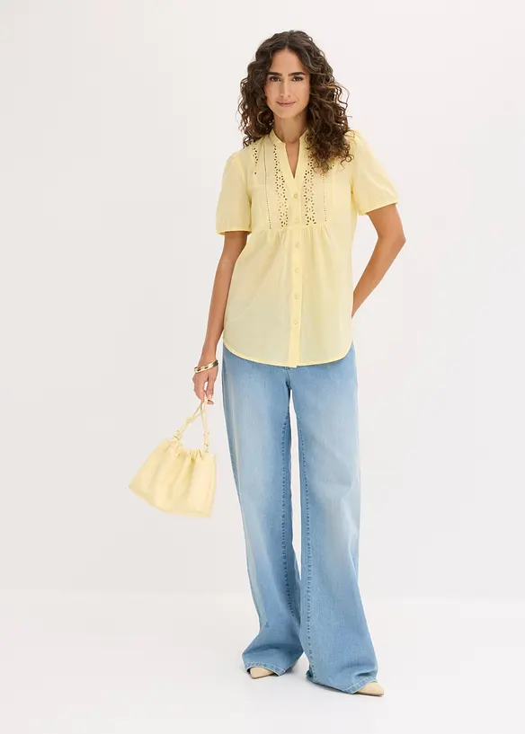 Bluse mit Lochstickerei, bonprix