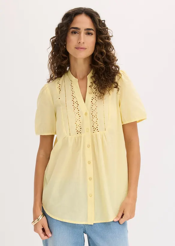 Bluse mit Lochstickerei, bonprix