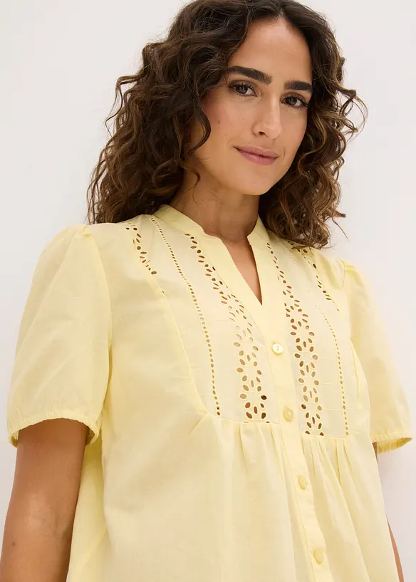 Bluse mit Lochstickerei, bonprix