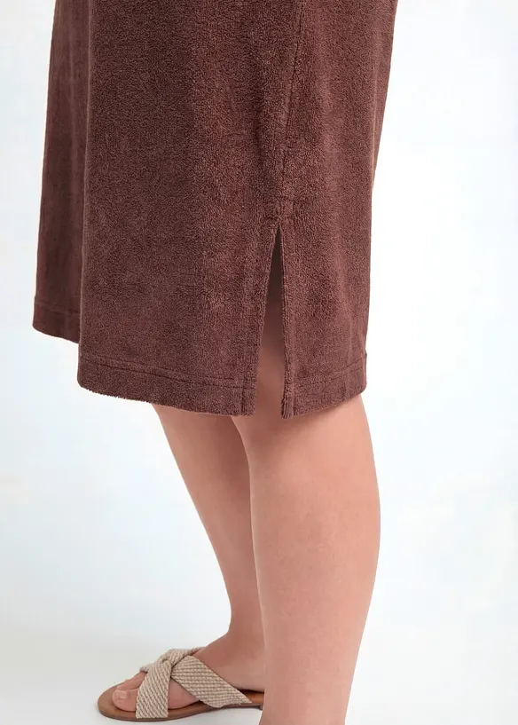 Knieumspielendes Frottee-Kleid mit Polokragen, bonprix