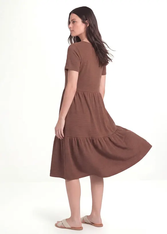 Robe en jersey textur&eacute;, bonprix