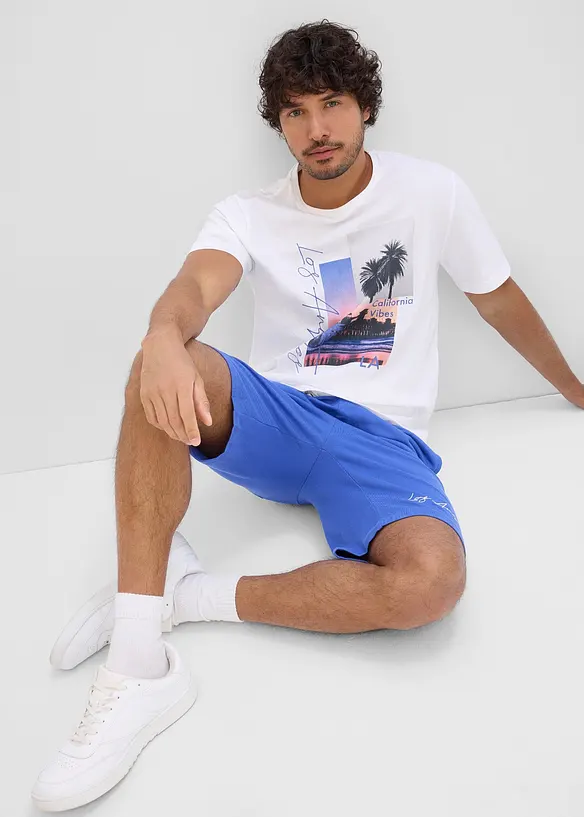 T-shirt et bermuda sweat 100% coton (ens. 2 pces), bonprix