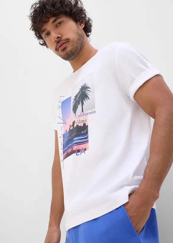 T-shirt et bermuda sweat 100% coton (ens. 2 pces), bonprix