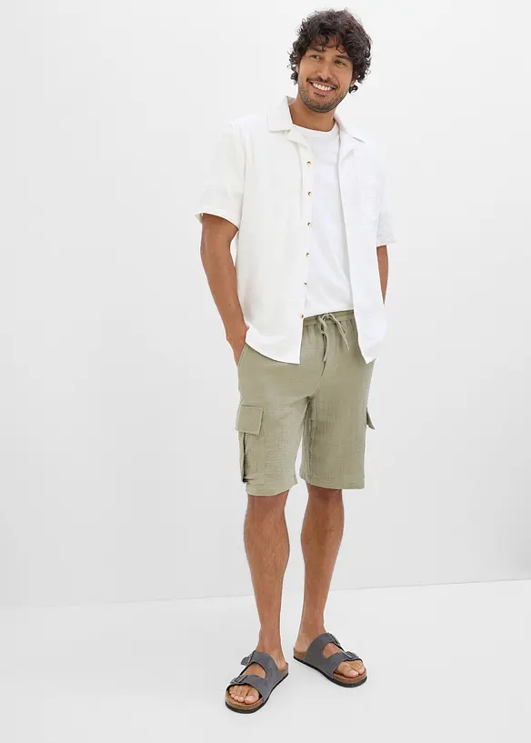 Bermuda en gaze de coton, regular, bonprix