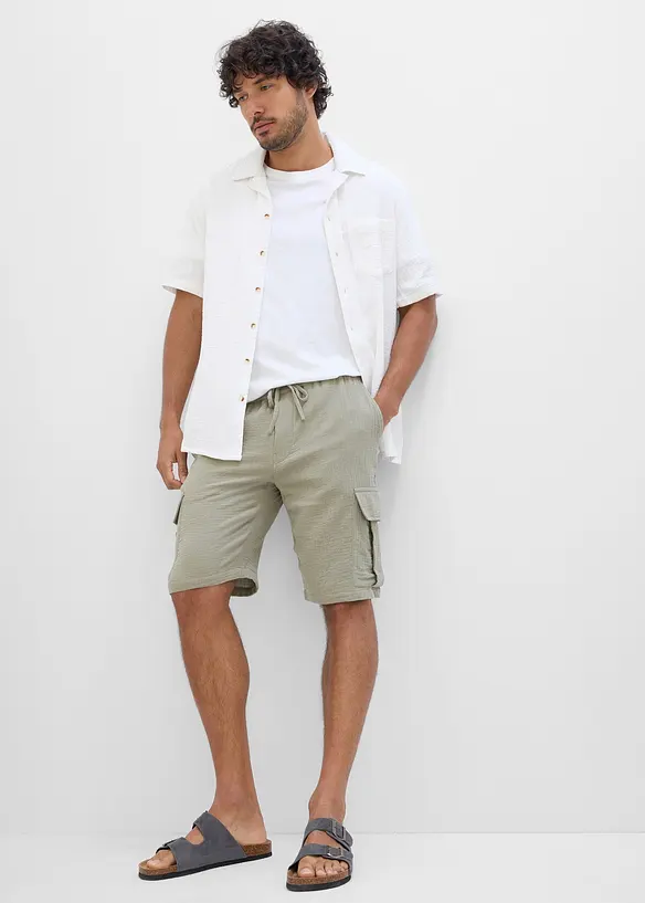 Bermuda en gaze de coton, regular, bonprix