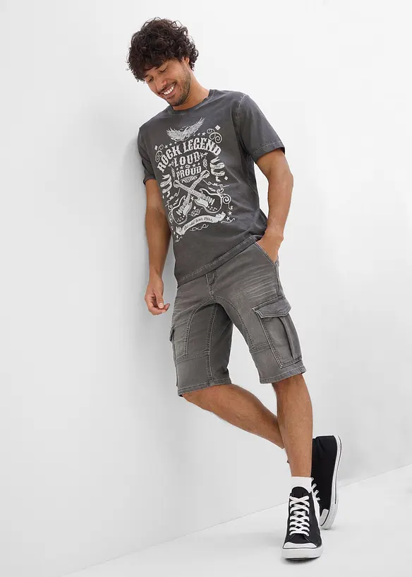 T-Shirt in gewaschener Optik aus reiner Bio-Baumwolle, bonprix