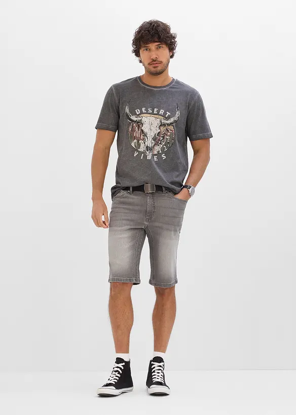 T-Shirt in gewaschener Optik aus reiner Bio-Baumwolle, bonprix