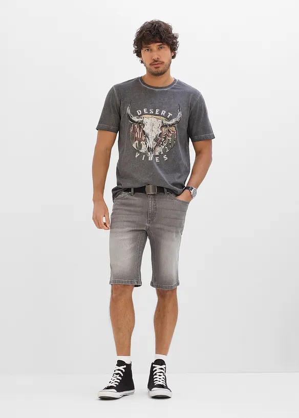 T-shirt aspect d&eacute;lav&eacute;, 100% coton, bonprix