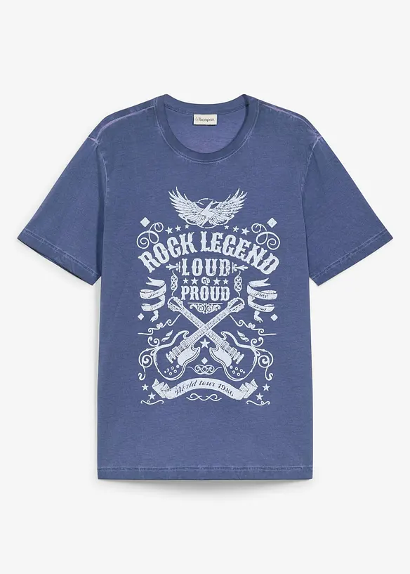 T-shirt aspect d&eacute;lav&eacute;, 100% coton, bonprix