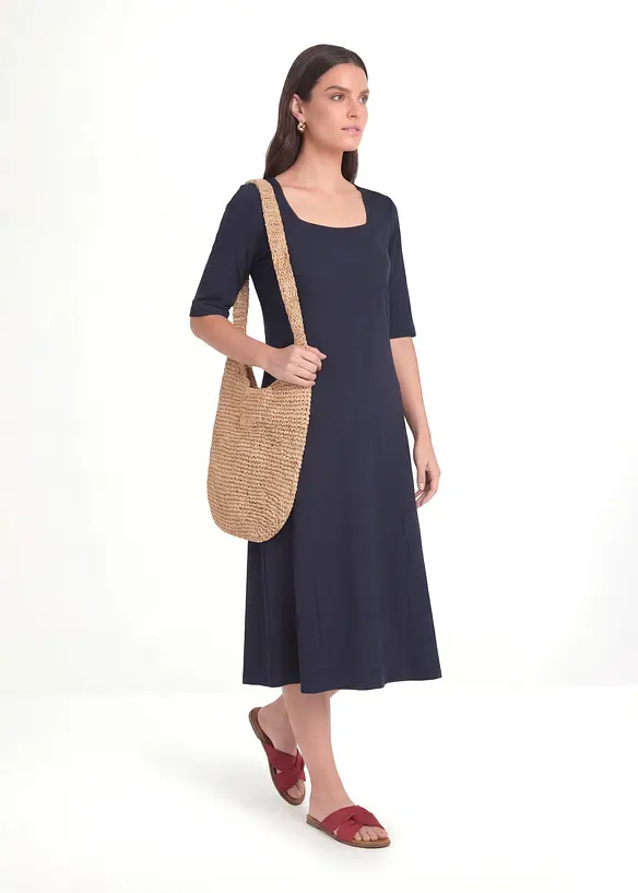 Jerseykleid aus purer Bio-Baumwolle, bonprix