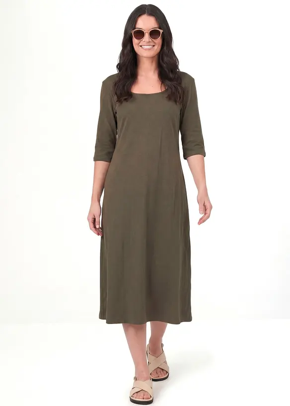 Jerseykleid aus purer Bio-Baumwolle, bonprix