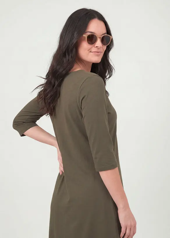 Jerseykleid aus purer Bio-Baumwolle, bonprix