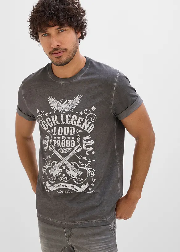 T-Shirt in gewaschener Optik aus reiner Bio-Baumwolle, bonprix