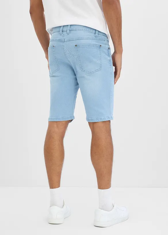 Bermuda en jean &agrave; taille extensible, regular, bonprix