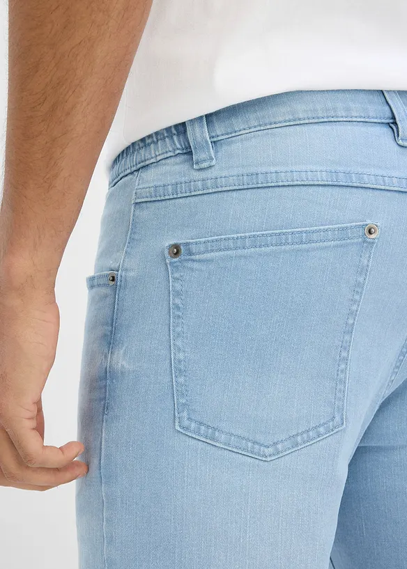 Bermuda en jean &agrave; taille extensible, regular, bonprix