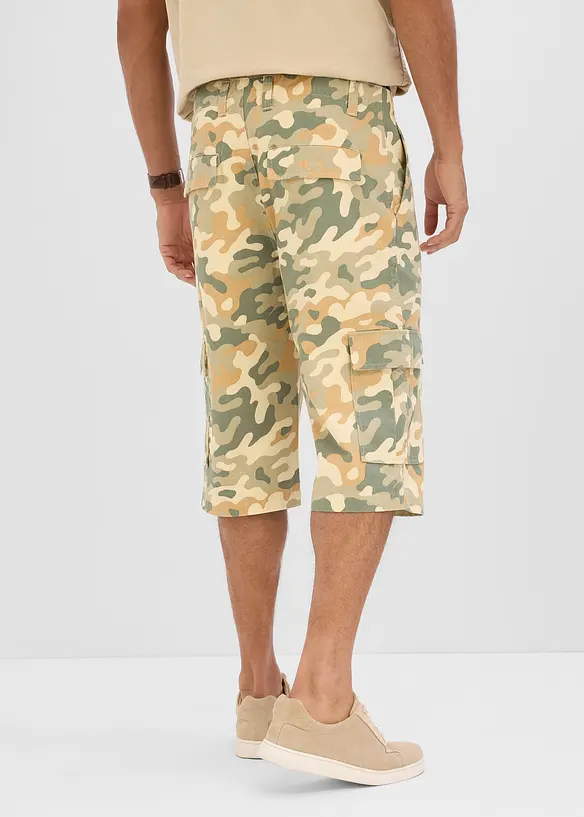 Bermuda cargo en twill, loose, bonprix
