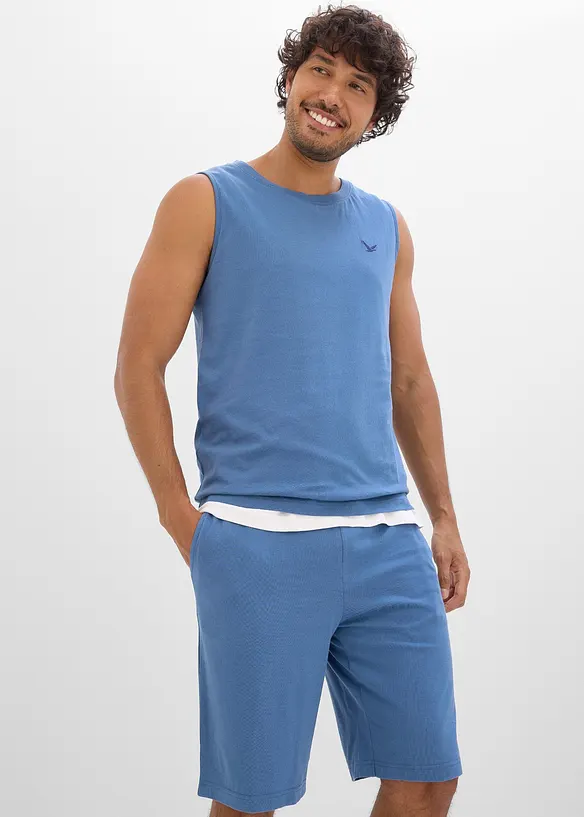 D&eacute;bardeur et bermuda 100% coton (ens. 2&nbsp;pces), bonprix