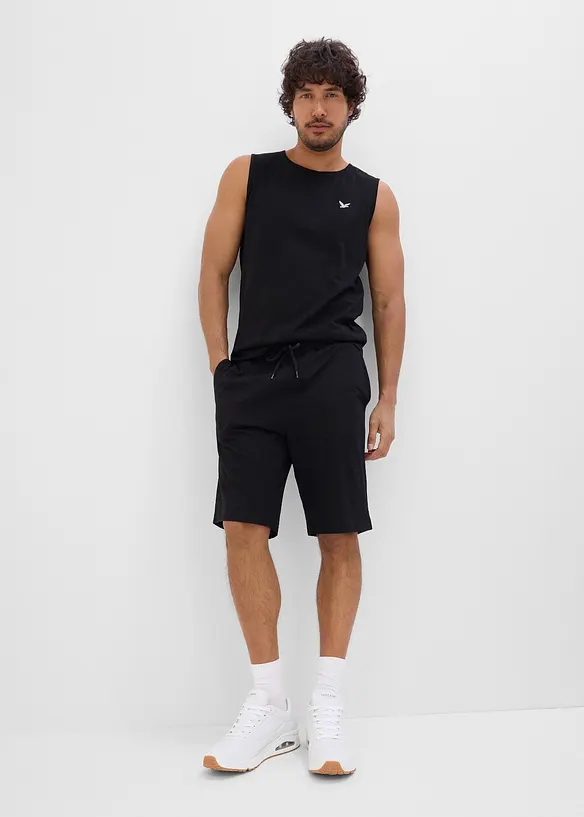 D&eacute;bardeur et bermuda 100% coton (ens. 2&nbsp;pces), bonprix