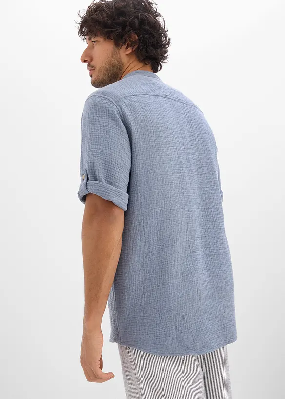 Chemise manches courtes en gaze de coton, bonprix