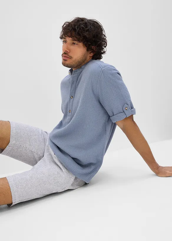 Chemise manches courtes en gaze de coton, bonprix