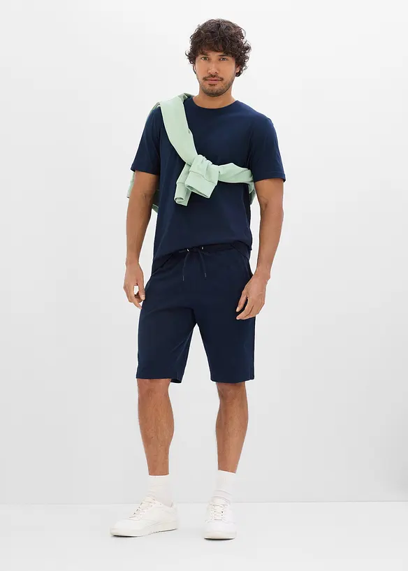 Top, T-shirt, 2 shorts (ens. 4 pces) 100% coton, bonprix