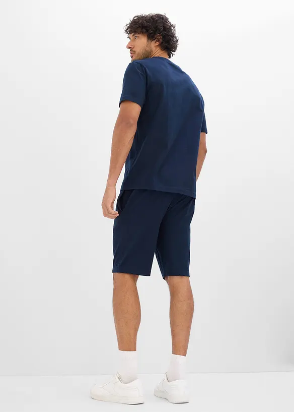 Top, T-shirt, 2 shorts (ens. 4 pces) 100% coton, bonprix