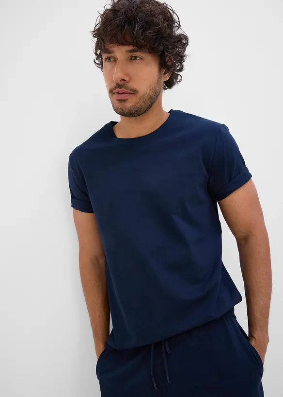 Top, T-shirt, 2 shorts (ens. 4 pces) 100% coton, bonprix