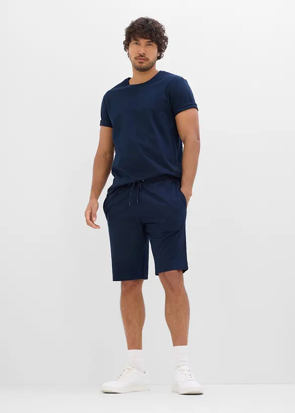 Top, T-shirt, 2 shorts (ens. 4 pces) 100% coton, bonprix