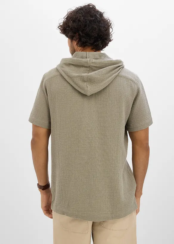 Chemise manches courtes en gaze de coton, bonprix