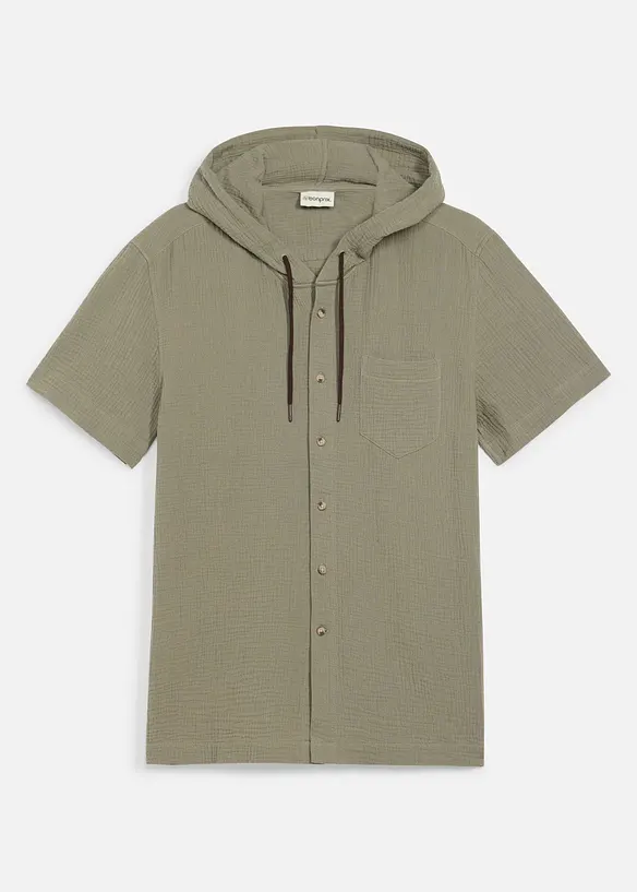 Chemise manches courtes en gaze de coton, bonprix