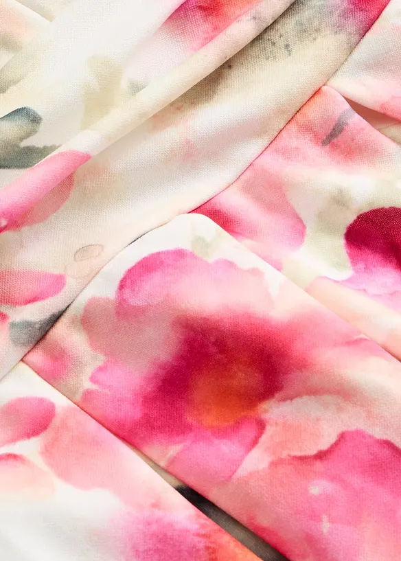 Neckholder-Kleid aus strukturiertem Crepe, bonprix