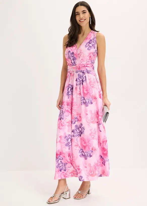 Maxikleid aus feinem Jersey mit Accessoir-Detail, bonprix