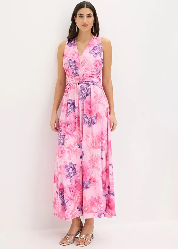 Maxikleid aus feinem Jersey mit Accessoir-Detail, bonprix