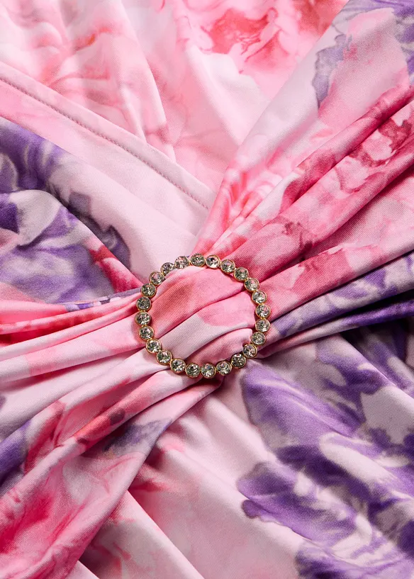 Maxikleid aus feinem Jersey mit Accessoir-Detail, bonprix