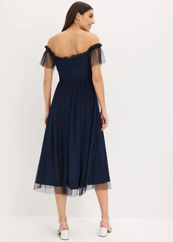 Maxikleid aus zartem T&uuml;ll, bonprix