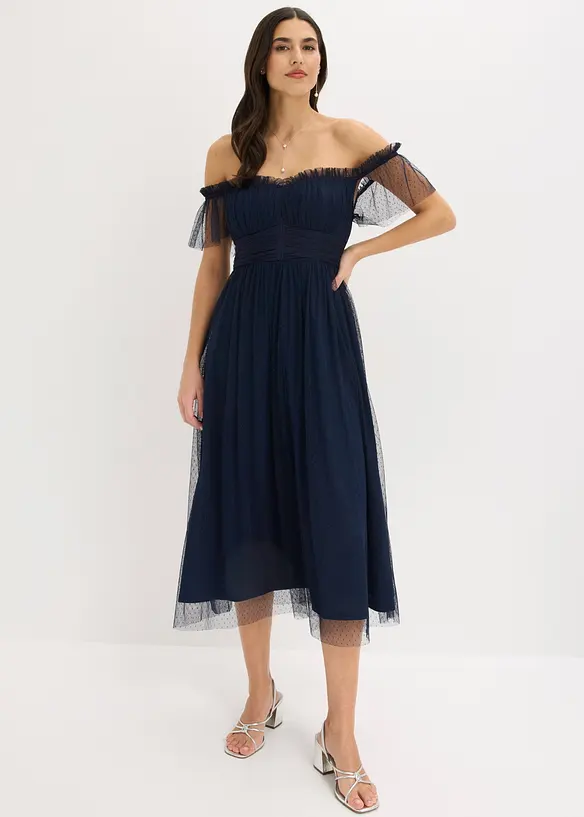 Maxikleid aus zartem T&uuml;ll, bonprix