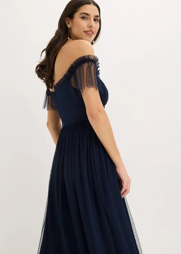 Maxikleid aus zartem T&uuml;ll, bonprix