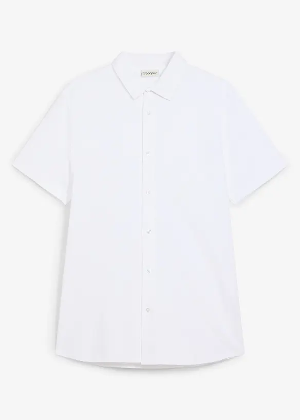 Chemise manches courtes en piqu&eacute; tr&egrave;s extensible, slim, bonprix