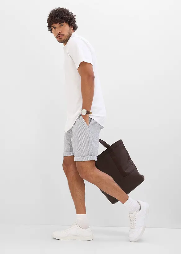 Chemise manches courtes en piqu&eacute; tr&egrave;s extensible, slim, bonprix