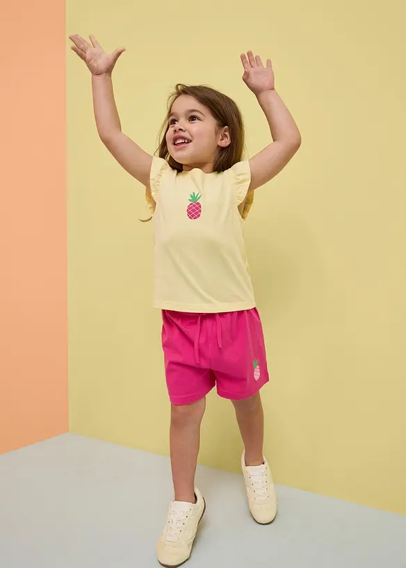 Lot de 3 tops 100% coton, bonprix