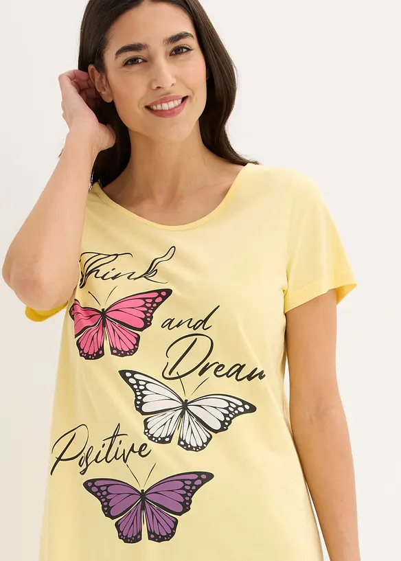 Chemise de nuit courte 100% coton, bonprix