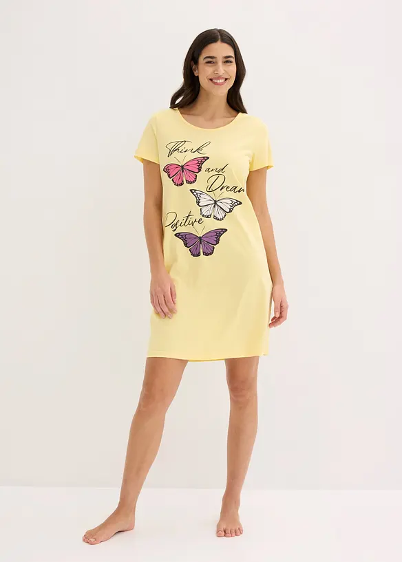 Chemise de nuit courte 100% coton, bonprix