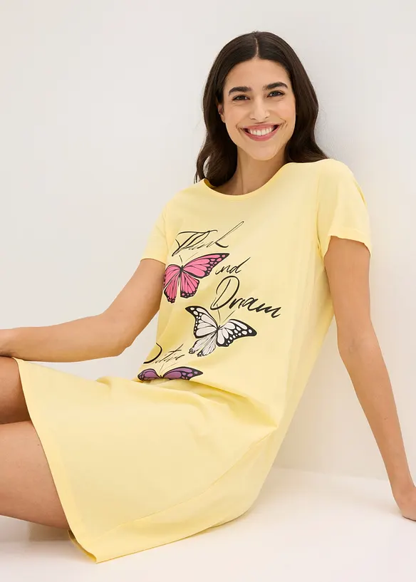 Chemise de nuit courte 100% coton, bonprix