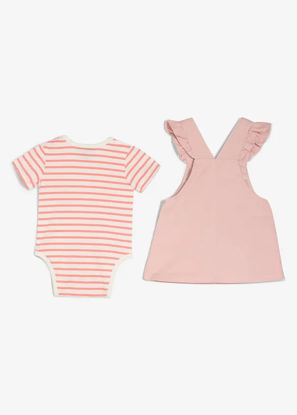 Body und Latzkleid aus reiner Baumwolle (2-tlg.Set), bonprix