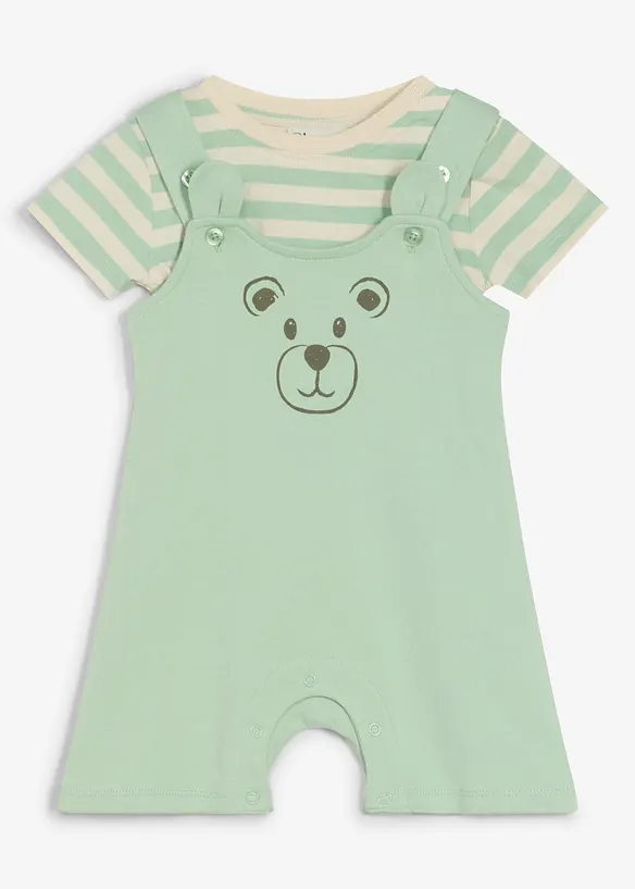 T-Shirt + Latzshorts (2-tlg. Set), bonprix